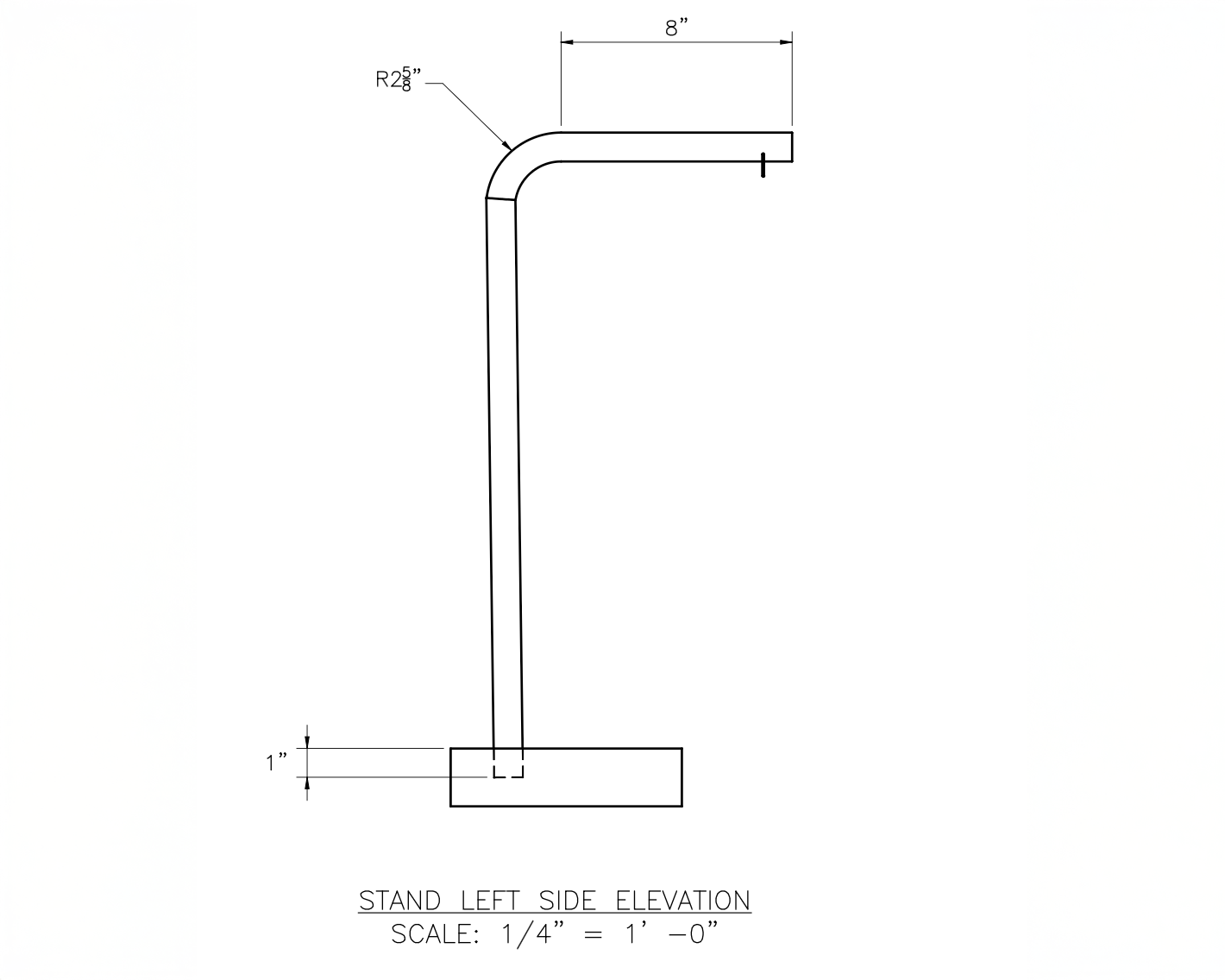 Rod bend radius detail